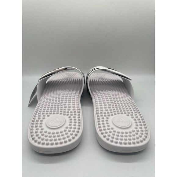 Adidas Adissage F35573 Men's US 17 Slide Sandals Cloud White Core Black Slip On - Picture 4 of 9